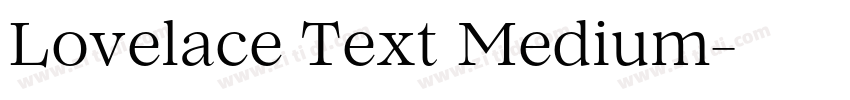 Lovelace Text Medium字体转换